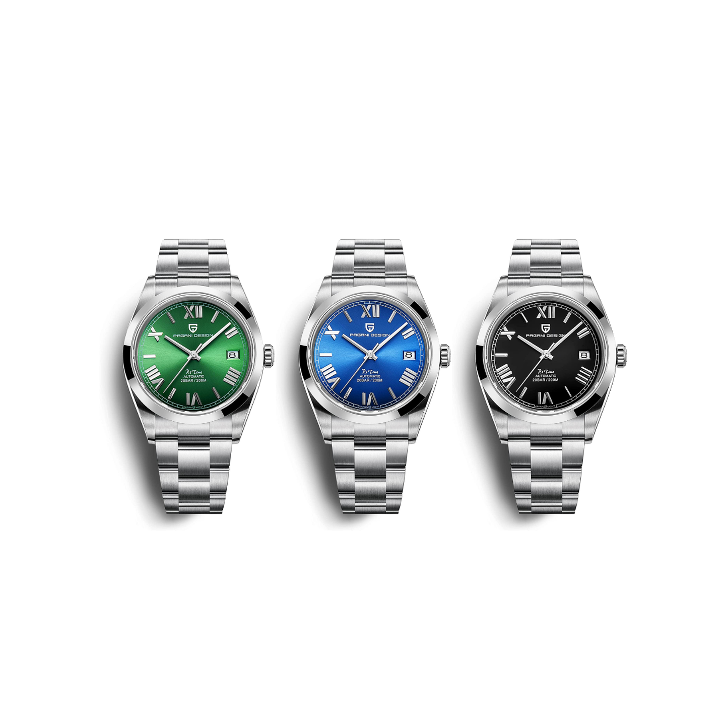 パガ-ニデザイン メンズ腕時計 日本製 SEIKO 自動巻き ムーブメント オイスターパーペチュアル ケース 付き 防水 セラミック ベゼル ビジネス 仕事用 ドレスウォッチ ステンレススチール ベルト サファイアガラス 結婚式 パーティー 成人式 記念日 プレゼント PAGANI DESIGN PD-1691