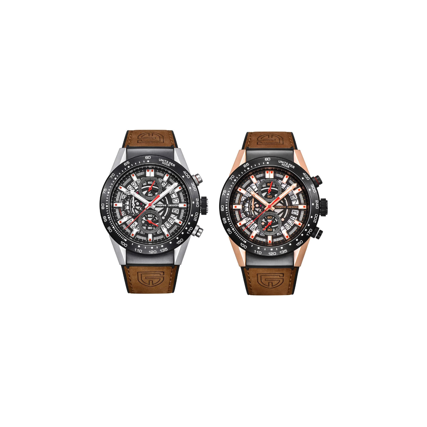 パガ-ニデザイン メンズ腕時計 日本製 セイコームーブメント SEIKO クロノグラフ カレラ クォーツ ダイバーズ ケース 付き 防水 セラミックベゼル ビジネス 仕事用 ドレスウォッチ ステンレススチール ベルト サファイアガラス 結婚式 パーティー 成人式 記念日 プレゼント PAGANI DESIGN PD-2768
