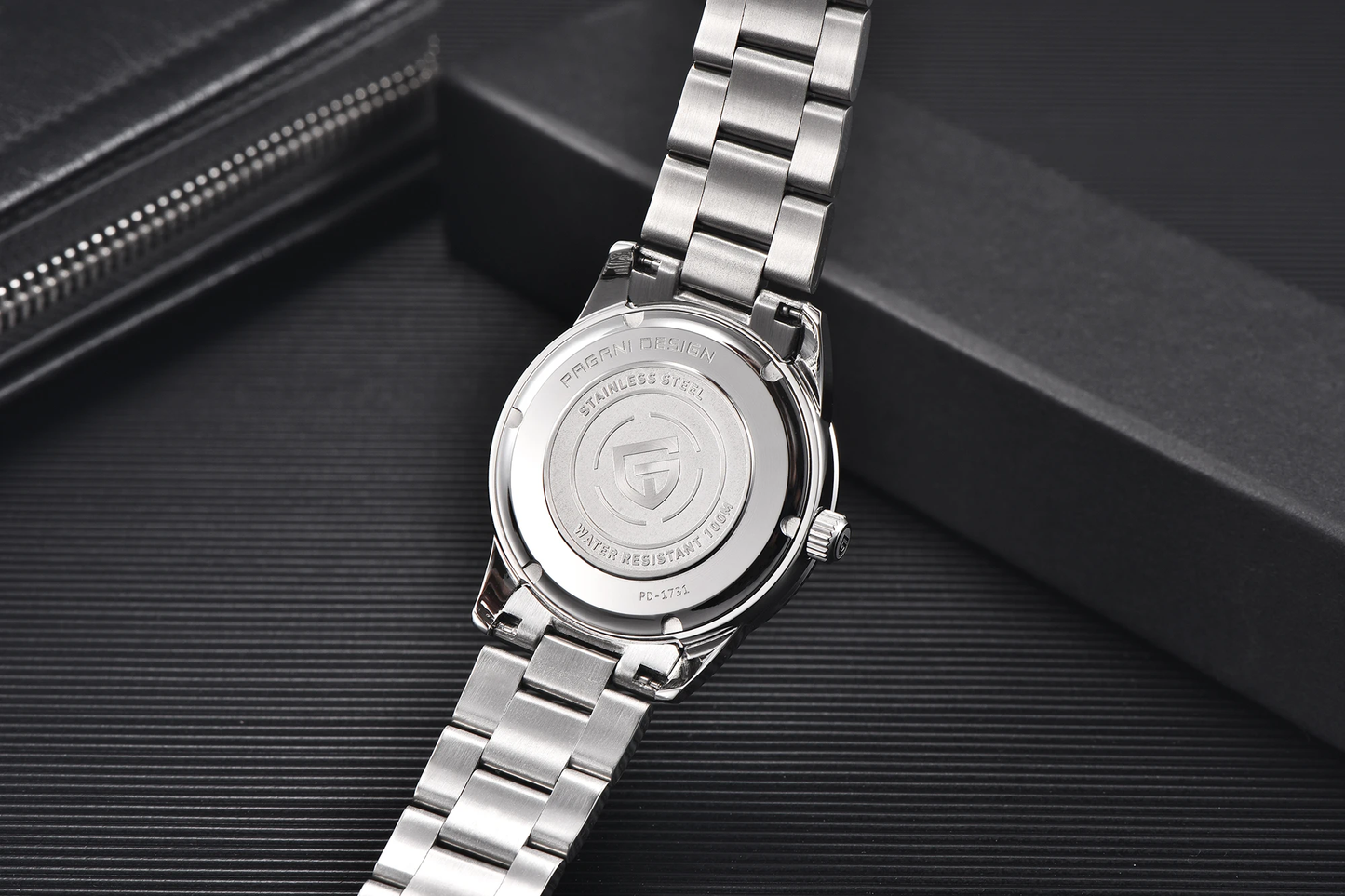 パガ-ニデザイン メンズ腕時計 SEIKO 日本製 ムーブメント VH31 ダイバーズ クォーツ ケース 付き 防水 ビジネス 仕事用 ドレスウォッチ ステンレススチール ベルト サファイアガラス PAGANI DESIGN PD-1731