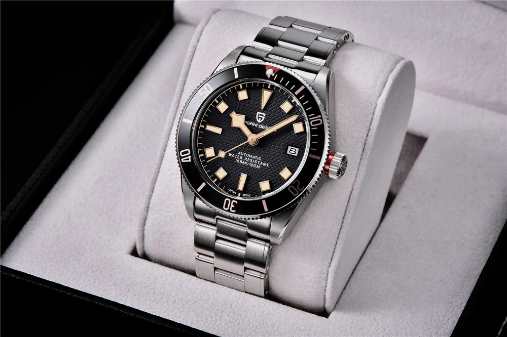 パガ-ニデザイン PD-1671 メンズ腕時計 日本製 SEIKO NH35自動巻きムーブメント ブラックベイ PAGANI DESIGN PD-1671