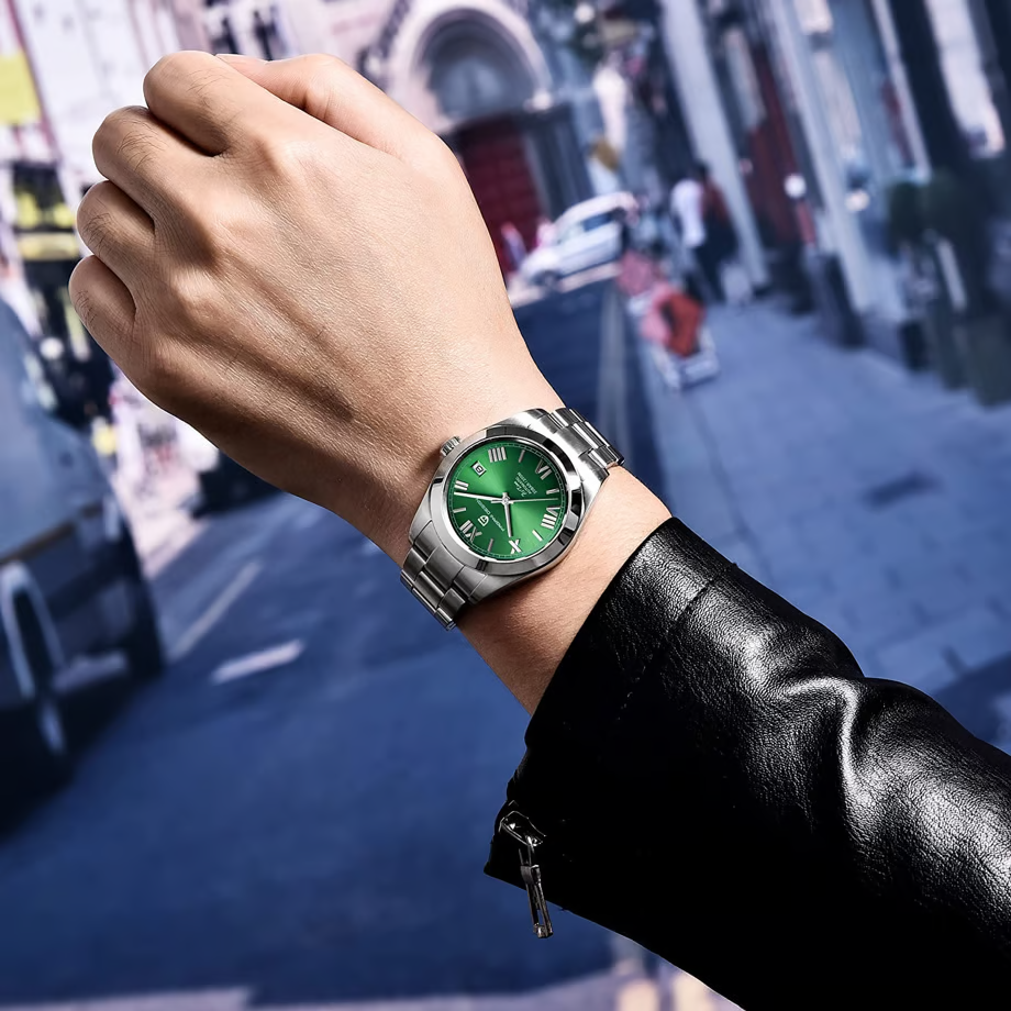 パガ-ニデザイン メンズ腕時計 日本製 SEIKO 自動巻き ムーブメント オイスターパーペチュアル ケース 付き 防水 セラミック ベゼル ビジネス 仕事用 ドレスウォッチ ステンレススチール ベルト サファイアガラス 結婚式 パーティー 成人式 記念日 プレゼント PAGANI DESIGN PD-1691