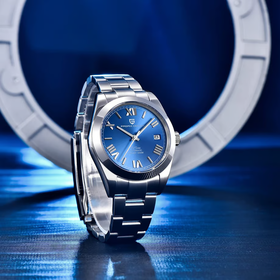 パガ-ニデザイン メンズ腕時計 日本製 SEIKO 自動巻き ムーブメント オイスターパーペチュアル ケース 付き 防水 セラミック ベゼル ビジネス 仕事用 ドレスウォッチ ステンレススチール ベルト サファイアガラス 結婚式 パーティー 成人式 記念日 プレゼント PAGANI DESIGN PD-1691