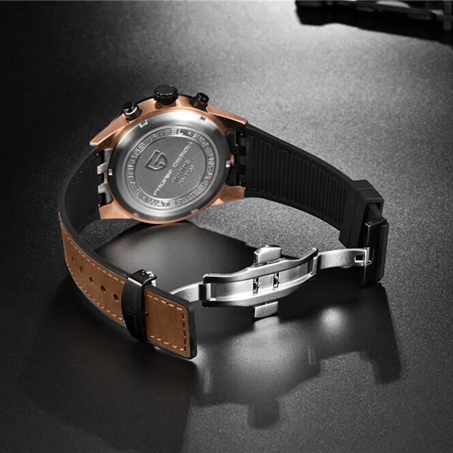 パガ-ニデザイン メンズ腕時計 日本製 セイコームーブメント SEIKO クロノグラフ カレラ クォーツ ダイバーズ ケース 付き 防水 セラミックベゼル ビジネス 仕事用 ドレスウォッチ ステンレススチール ベルト サファイアガラス 結婚式 パーティー 成人式 記念日 プレゼント PAGANI DESIGN PD-2768