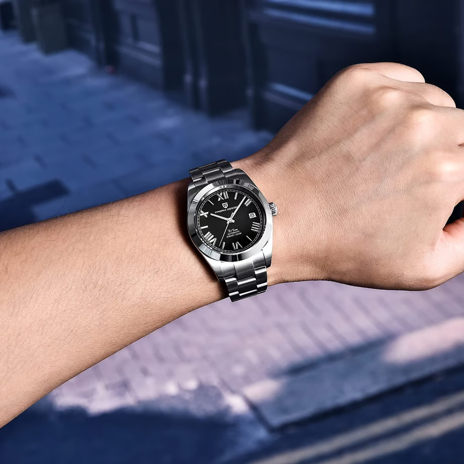 パガ-ニデザイン メンズ腕時計 日本製 SEIKO 自動巻き ムーブメント オイスターパーペチュアル ケース 付き 防水 セラミック ベゼル ビジネス 仕事用 ドレスウォッチ ステンレススチール ベルト サファイアガラス 結婚式 パーティー 成人式 記念日 プレゼント PAGANI DESIGN PD-1691