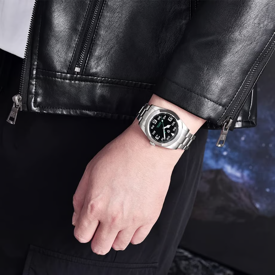 パガ-ニデザイン メンズ腕時計 日本製SEIKO NH35 ムーブメント エアキング 自動巻き 機械式 ケース 付き 防水 ビジネス 仕事用 ドレスウォッチ ステンレススチール ラバー ベルト サファイアガラス 結婚式 パーティー 成人式 記念日 プレゼント PAGANI DESIGN PD-1692