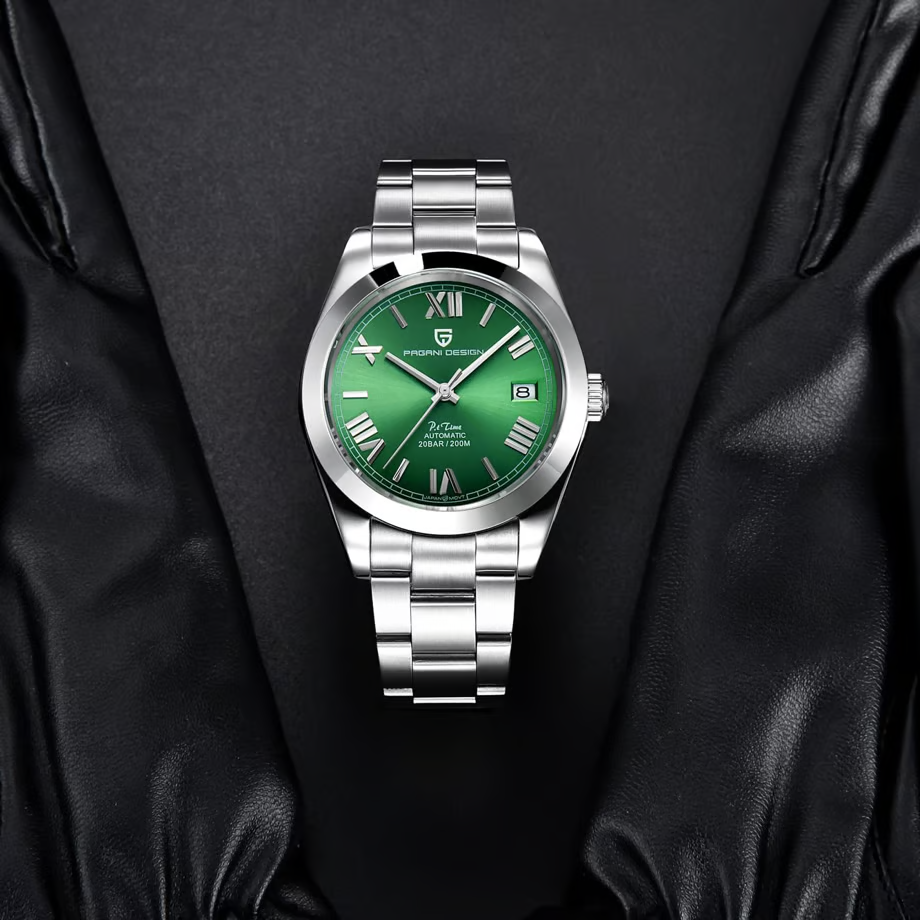 パガ-ニデザイン メンズ腕時計 日本製 SEIKO 自動巻き ムーブメント オイスターパーペチュアル ケース 付き 防水 セラミック ベゼル ビジネス 仕事用 ドレスウォッチ ステンレススチール ベルト サファイアガラス 結婚式 パーティー 成人式 記念日 プレゼント PAGANI DESIGN PD-1691