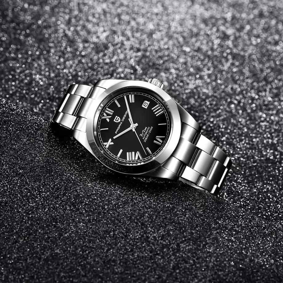 パガ-ニデザイン メンズ腕時計 日本製 SEIKO 自動巻き ムーブメント オイスターパーペチュアル ケース 付き 防水 セラミック ベゼル ビジネス 仕事用 ドレスウォッチ ステンレススチール ベルト サファイアガラス 結婚式 パーティー 成人式 記念日 プレゼント PAGANI DESIGN PD-1691