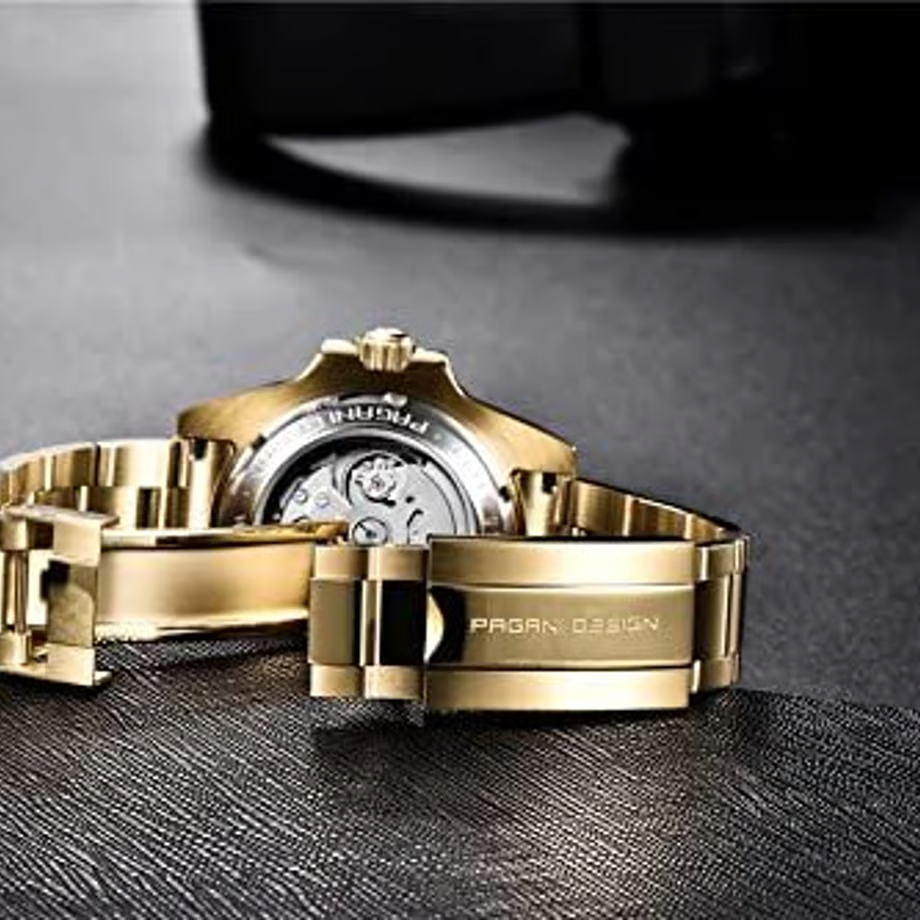 パガ-ニデザイン メンズ腕時計 日本製 SEIKO NH35 ムーブメント サブマリーナー ダイバーズ 自動巻き 機械式 ケース 付き 防水 セラミックベゼル ビジネス 仕事用 ドレスウォッチ ステンレススチール ベルト サファイアガラス PAGANI DESIGN PD-1661