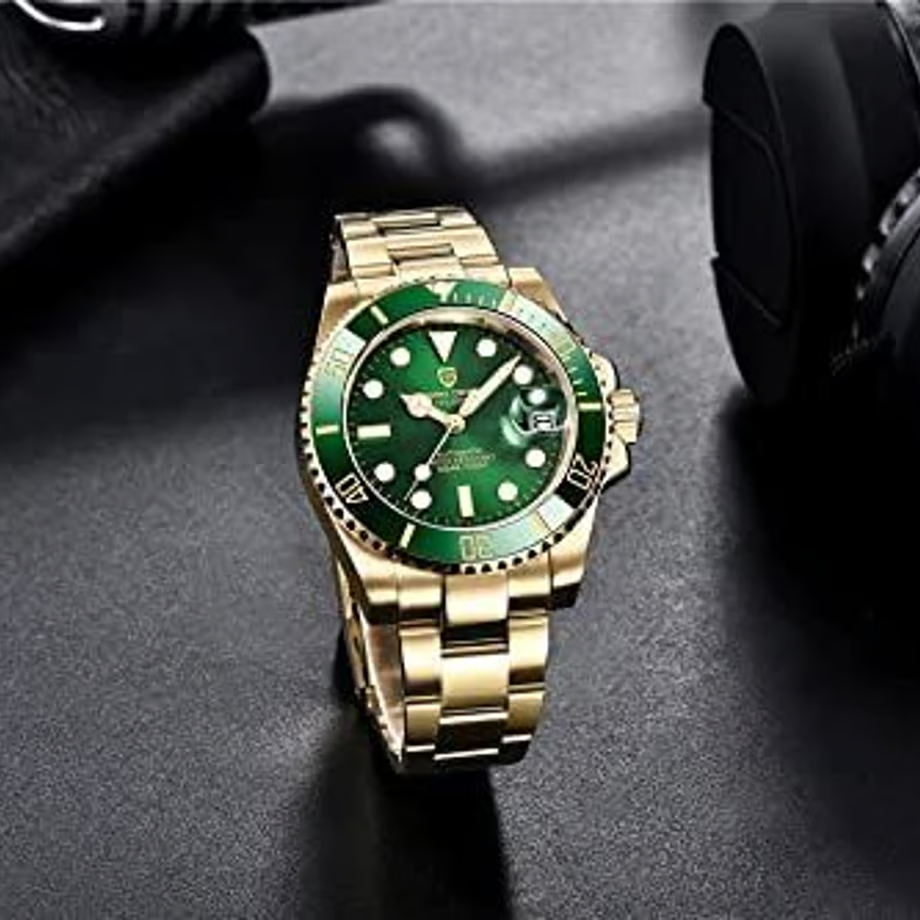パガ-ニデザイン メンズ腕時計 日本製 SEIKO NH35 ムーブメント サブマリーナー ダイバーズ 自動巻き 機械式 ケース 付き 防水 セラミックベゼル ビジネス 仕事用 ドレスウォッチ ステンレススチール ベルト サファイアガラス PAGANI DESIGN PD-1661