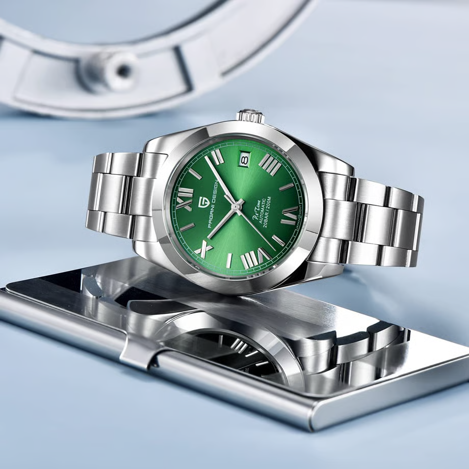 パガ-ニデザイン メンズ腕時計 日本製 SEIKO 自動巻き ムーブメント オイスターパーペチュアル ケース 付き 防水 セラミック ベゼル ビジネス 仕事用 ドレスウォッチ ステンレススチール ベルト サファイアガラス 結婚式 パーティー 成人式 記念日 プレゼント PAGANI DESIGN PD-1691