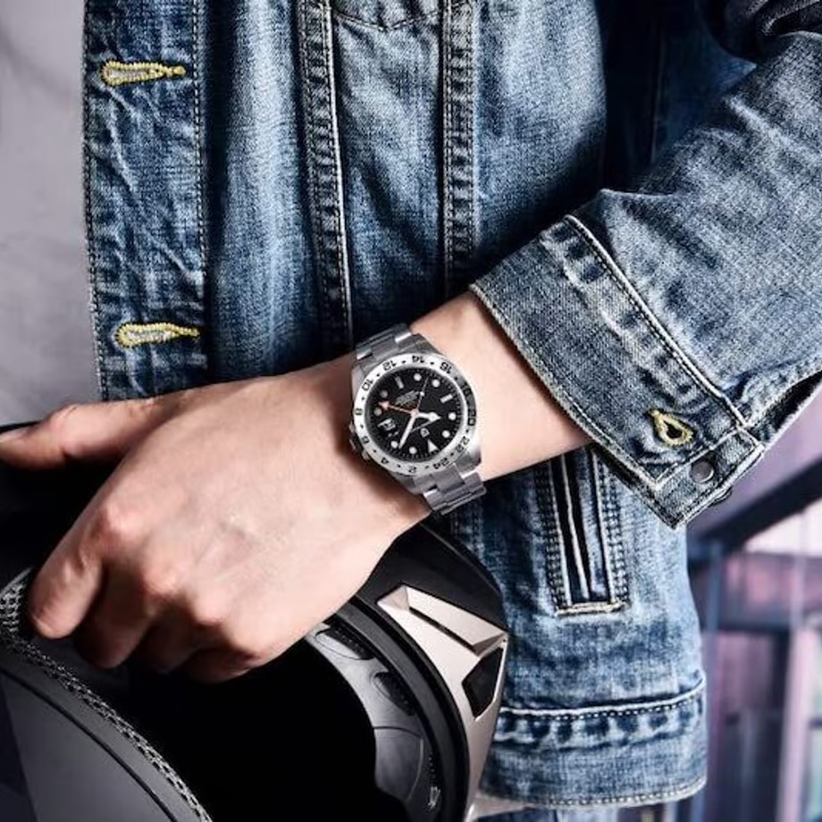 パガ-ニデザイン メンズ腕時計 高性能 GMT ムーブメント エクスプローラー2 自動巻き 機械式 ケース 付き 防水 ビジネス 仕事用 ドレスウォッチ ステンレススチール ラバー ベルト サファイアガラス 結婚式 パーティー 成人式 記念日 プレゼント PAGANI DESIGN PD-1682
