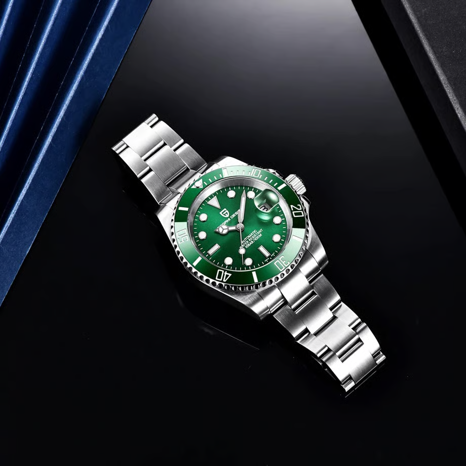 パガ-ニデザイン メンズ腕時計 日本製 SEIKO NH35 ムーブメント サブマリーナー ダイバーズ 自動巻き 機械式 ケース 付き 防水 セラミックベゼル ビジネス 仕事用 ドレスウォッチ ステンレススチール ベルト サファイアガラス PAGANI DESIGN PD-1661