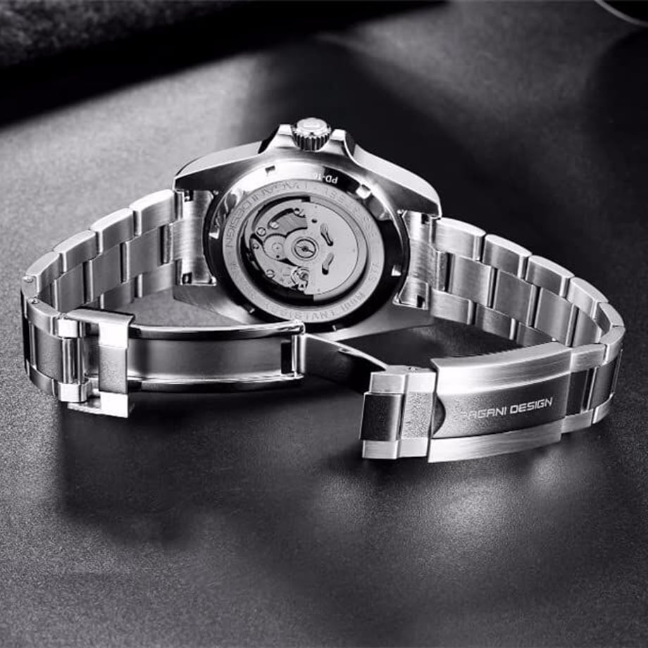 パガ-ニデザイン メンズ腕時計 日本製 SEIKO ムーブメント NH35 ヨットマスター ダイバーズ 自動巻き 機械式 ケース 付き 防水 セラミックベゼル ビジネス 仕事用 ドレスウォッチ シリコンラバー ベルト サファイアガラス PAGANI DESIGN PD-1651