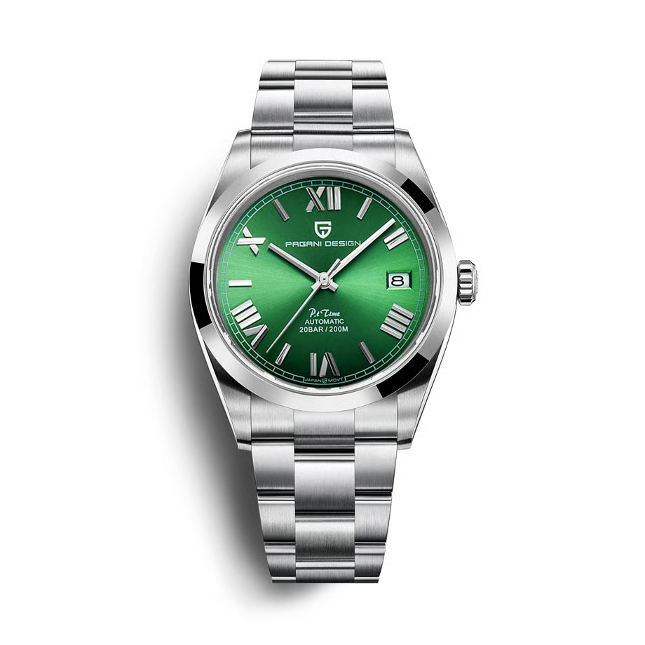 パガ-ニデザイン メンズ腕時計 日本製 SEIKO 自動巻き ムーブメント オイスターパーペチュアル ケース 付き 防水 セラミック ベゼル ビジネス 仕事用 ドレスウォッチ ステンレススチール ベルト サファイアガラス 結婚式 パーティー 成人式 記念日 プレゼント PAGANI DESIGN PD-1691