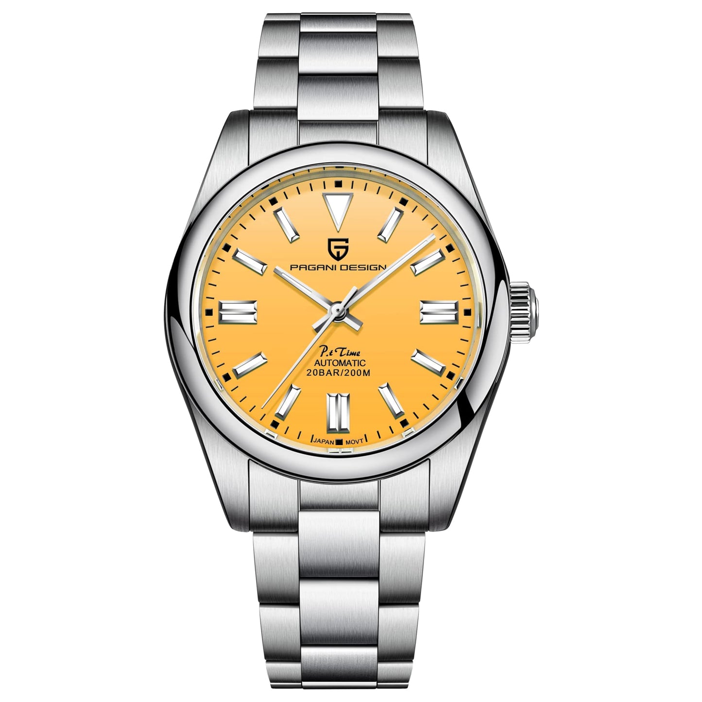 パガ-ニデザイン メンズ腕時計 日本製 SEIKO 自動巻き ムーブメント オイスターパーペチュアル ケース 付き 防水 セラミック ベゼル ビジネス 仕事用 ドレスウォッチ ステンレススチール ベルト サファイアガラス PAGANI DESIGN PD-1690