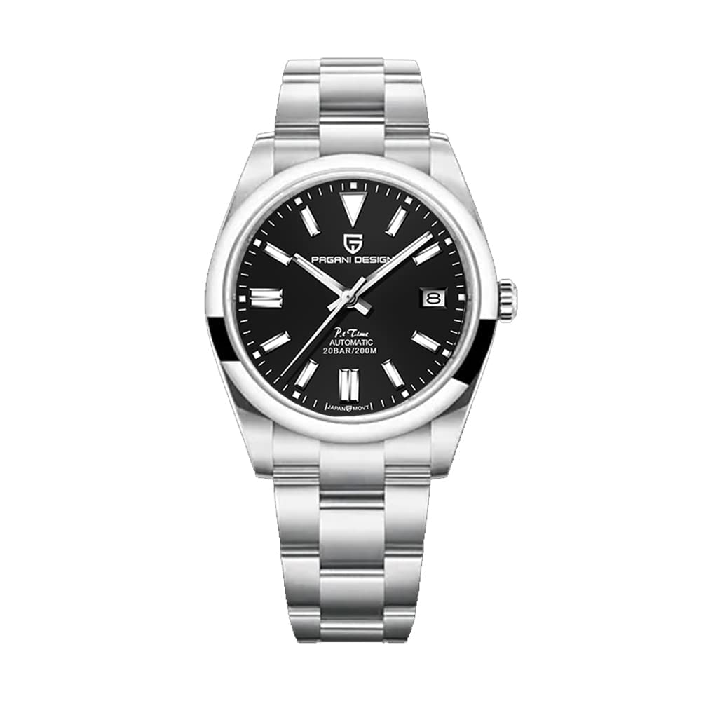 パガ-ニデザイン メンズ腕時計 日本製 SEIKO 自動巻き ムーブメント オイスターパーペチュアル ケース 付き 防水 セラミック ベゼル ビジネス 仕事用 ドレスウォッチ ステンレススチール ベルト サファイアガラス PAGANI DESIGN PD-1690