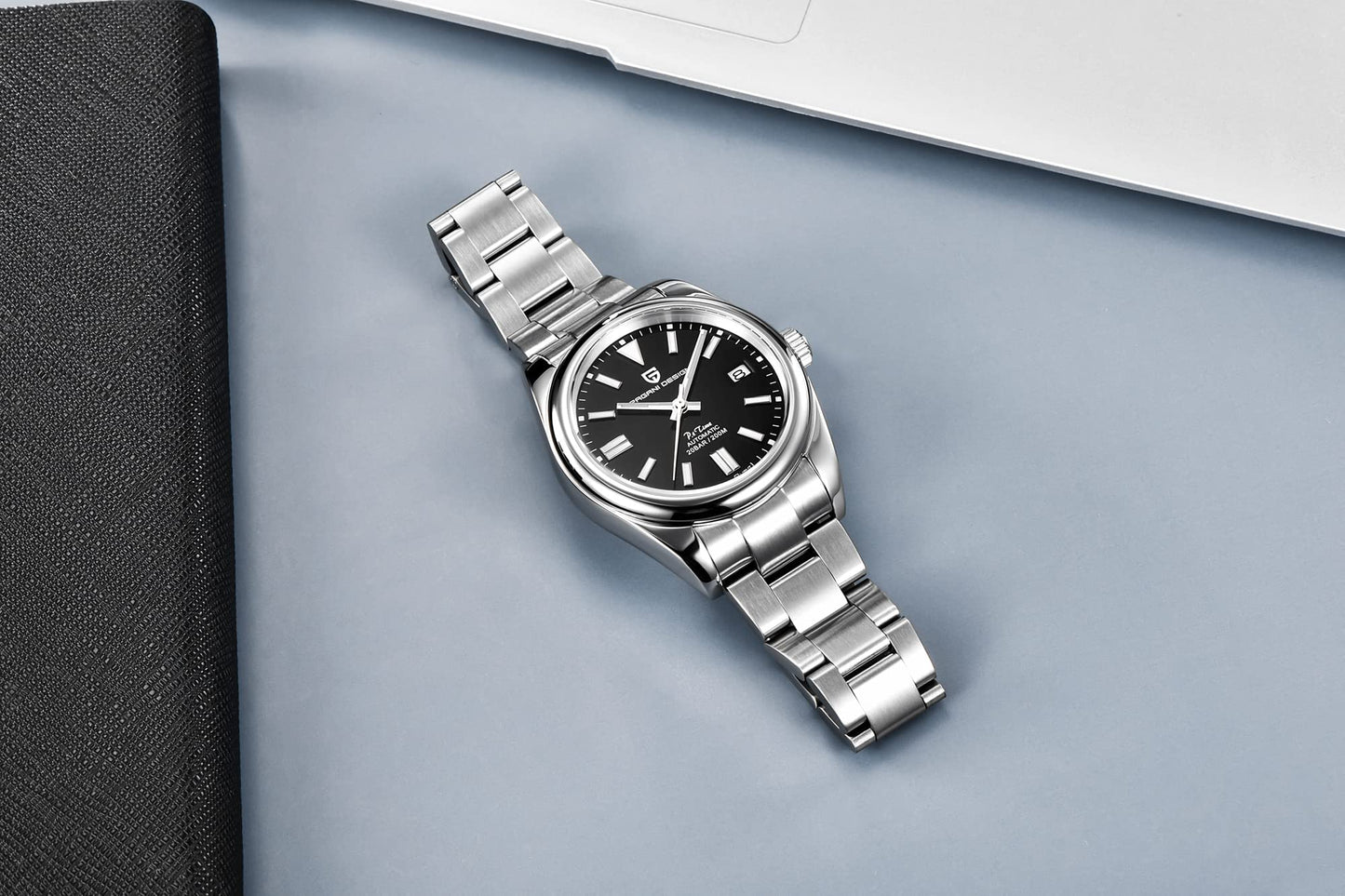 パガ-ニデザイン メンズ腕時計 日本製 SEIKO 自動巻き ムーブメント オイスターパーペチュアル ケース 付き 防水 セラミック ベゼル ビジネス 仕事用 ドレスウォッチ ステンレススチール ベルト サファイアガラス PAGANI DESIGN PD-1690