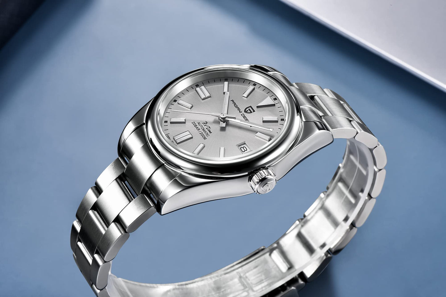 パガ-ニデザイン メンズ腕時計 日本製 SEIKO 自動巻き ムーブメント オイスターパーペチュアル ケース 付き 防水 セラミック ベゼル ビジネス 仕事用 ドレスウォッチ ステンレススチール ベルト サファイアガラス PAGANI DESIGN PD-1690