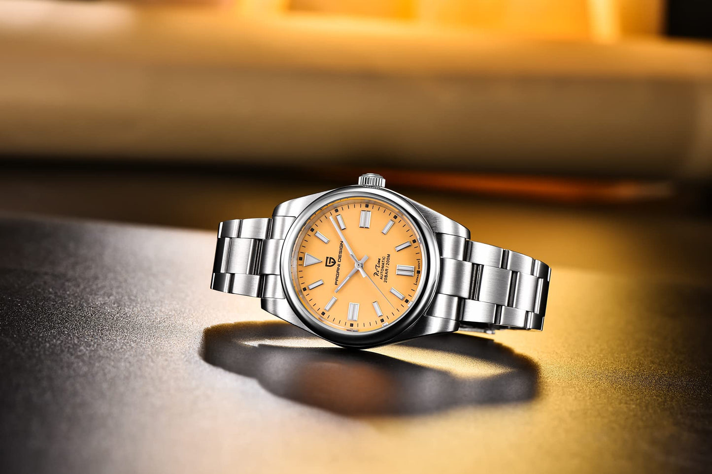 パガ-ニデザイン メンズ腕時計 日本製 SEIKO 自動巻き ムーブメント オイスターパーペチュアル ケース 付き 防水 セラミック ベゼル ビジネス 仕事用 ドレスウォッチ ステンレススチール ベルト サファイアガラス PAGANI DESIGN PD-1690