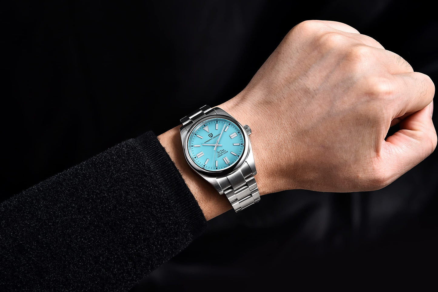 パガ-ニデザイン メンズ腕時計 日本製 SEIKO 自動巻き ムーブメント オイスターパーペチュアル ケース 付き 防水 セラミック ベゼル ビジネス 仕事用 ドレスウォッチ ステンレススチール ベルト サファイアガラス PAGANI DESIGN PD-1690