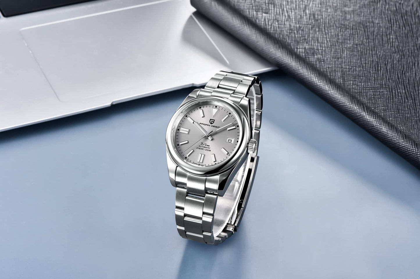 パガ-ニデザイン メンズ腕時計 日本製 SEIKO 自動巻き ムーブメント オイスターパーペチュアル ケース 付き 防水 セラミック ベゼル ビジネス 仕事用 ドレスウォッチ ステンレススチール ベルト サファイアガラス PAGANI DESIGN PD-1690