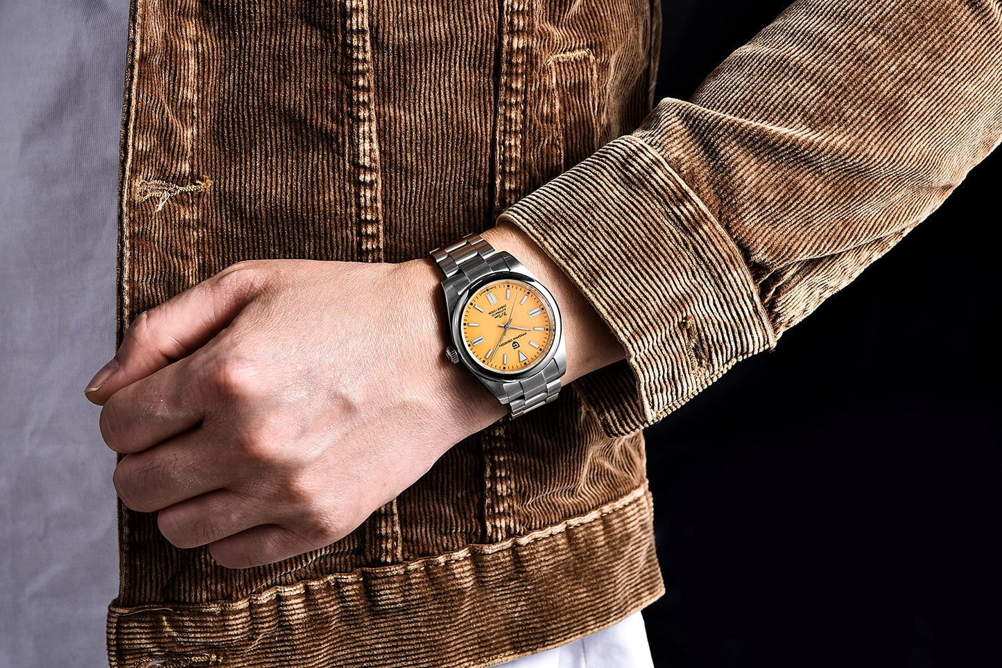 パガ-ニデザイン メンズ腕時計 日本製 SEIKO 自動巻き ムーブメント オイスターパーペチュアル ケース 付き 防水 セラミック ベゼル ビジネス 仕事用 ドレスウォッチ ステンレススチール ベルト サファイアガラス PAGANI DESIGN PD-1690