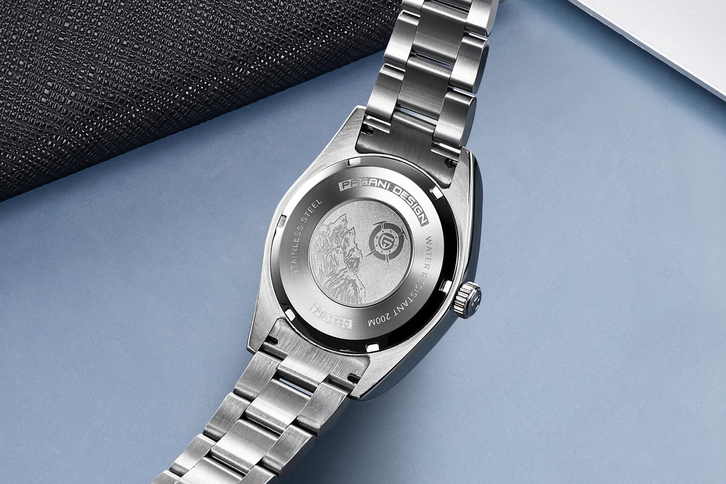 パガ-ニデザイン メンズ腕時計 日本製 SEIKO 自動巻き ムーブメント オイスターパーペチュアル ケース 付き 防水 セラミック ベゼル ビジネス 仕事用 ドレスウォッチ ステンレススチール ベルト サファイアガラス PAGANI DESIGN PD-1690