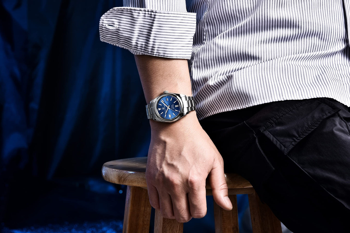 パガ-ニデザイン メンズ腕時計 日本製 SEIKO 自動巻き ムーブメント オイスターパーペチュアル ケース 付き 防水 セラミック ベゼル ビジネス 仕事用 ドレスウォッチ ステンレススチール ベルト サファイアガラス PAGANI DESIGN PD-1690