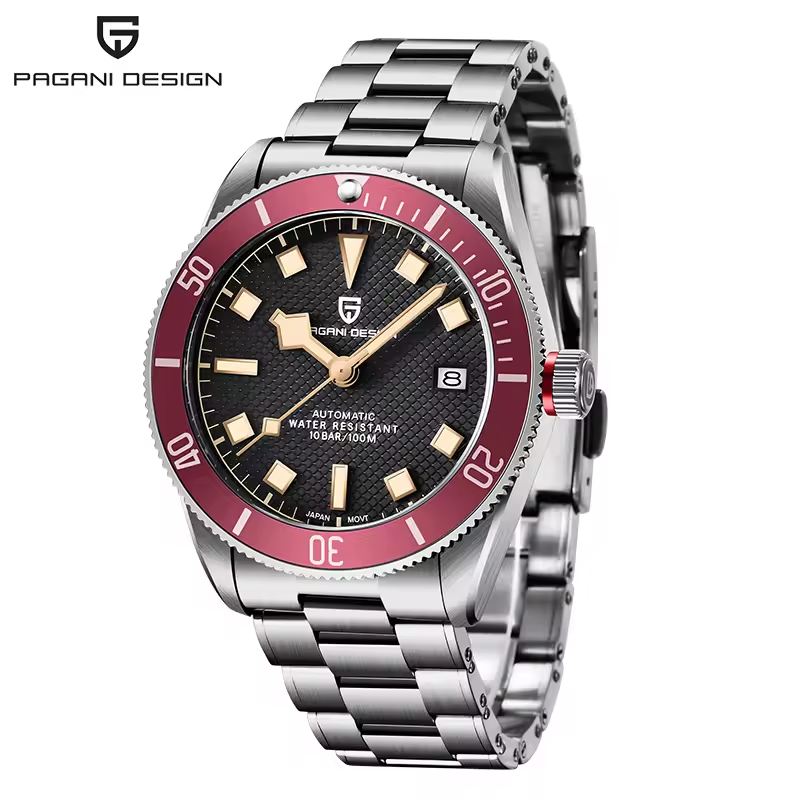 パガ-ニデザイン PD-1671 メンズ腕時計 日本製 SEIKO NH35自動巻きムーブメント ブラックベイ PAGANI DESIGN PD-1671