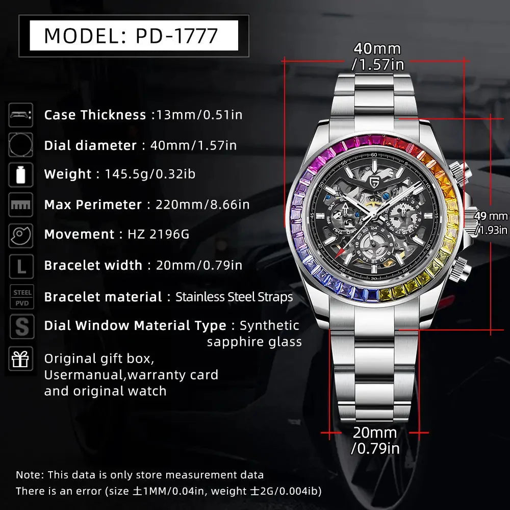PD-1777 スペック表 40mm/13mm/145.5g/HZ 2196G/20mm