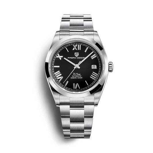 パガーニデザイン メンズ腕時計 日本製 SEIKO 自動巻き ムーブメント オイスターパーペチュアル ケース 付き 防水 セラミック ベゼル ビジネス 仕事用 ドレスウォッチ ステンレススチール ベルト サファイアガラス 結婚式 パーティー 成人式 記念日 プレゼント PAGANI DESIGN PD-1691 ブラック