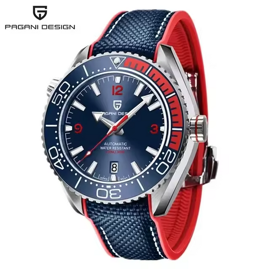 パガーニデザイン PD-1679 メンズ腕時計 日本製 SEIKO NH35 自動巻きムーブメント シーマスター PAGANI DESIGN PD-1679 ネイビー