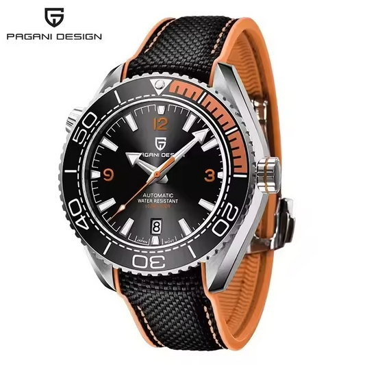 パガーニデザイン PD-1679 メンズ腕時計 日本製 SEIKO NH35 自動巻きムーブメント シーマスター PAGANI DESIGN PD-1679 オレンジ