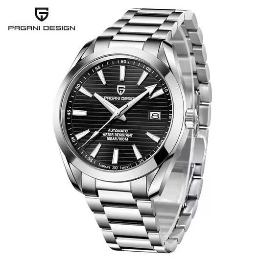 パガーニデザイン PD-1688 メンズ腕時計 日本製 SEIKO NH35自動巻きムーブメント アクアテラ PAGANI DESIGN PD-1688 ブラック