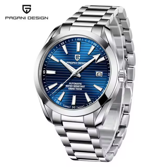 パガーニデザイン PD-1688 メンズ腕時計 日本製 SEIKO NH35自動巻きムーブメント アクアテラ PAGANI DESIGN PD-1688 ブルー