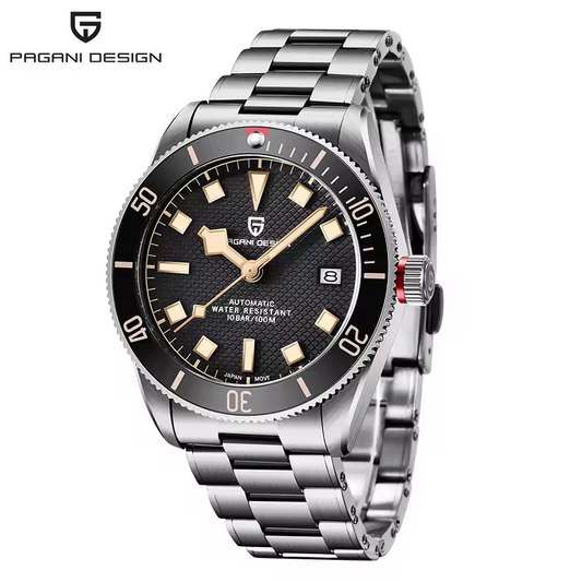 パガーニデザイン PD-1671 メンズ腕時計 日本製 SEIKO NH35自動巻きムーブメント ブラックベイ PAGANI DESIGN PD-1671 ブラック