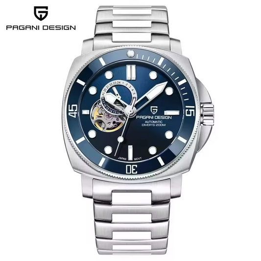 パガーニデザイン PD-1736 メンズ腕時計 日本製 SEIKO NH35自動巻きムーブメント ミリタリー PAGANI DESIGN PD-1736 ネイビー/ステンレススチール