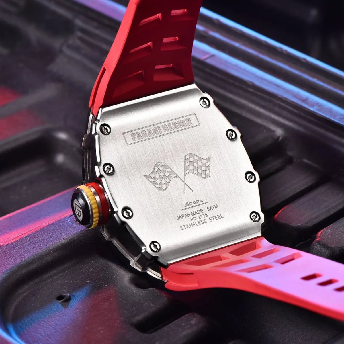 パガーニデザイン PD-1738 ブルー ソリッドバックの裏ぶた